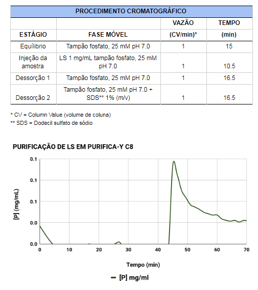 Purifica Y C8 Purificação de Lisozima